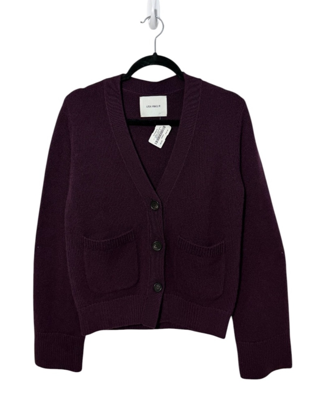 NWT Lisa Yang Danni 100% Cashmere V-Neck Cardigan Size 0 Mahogany $765